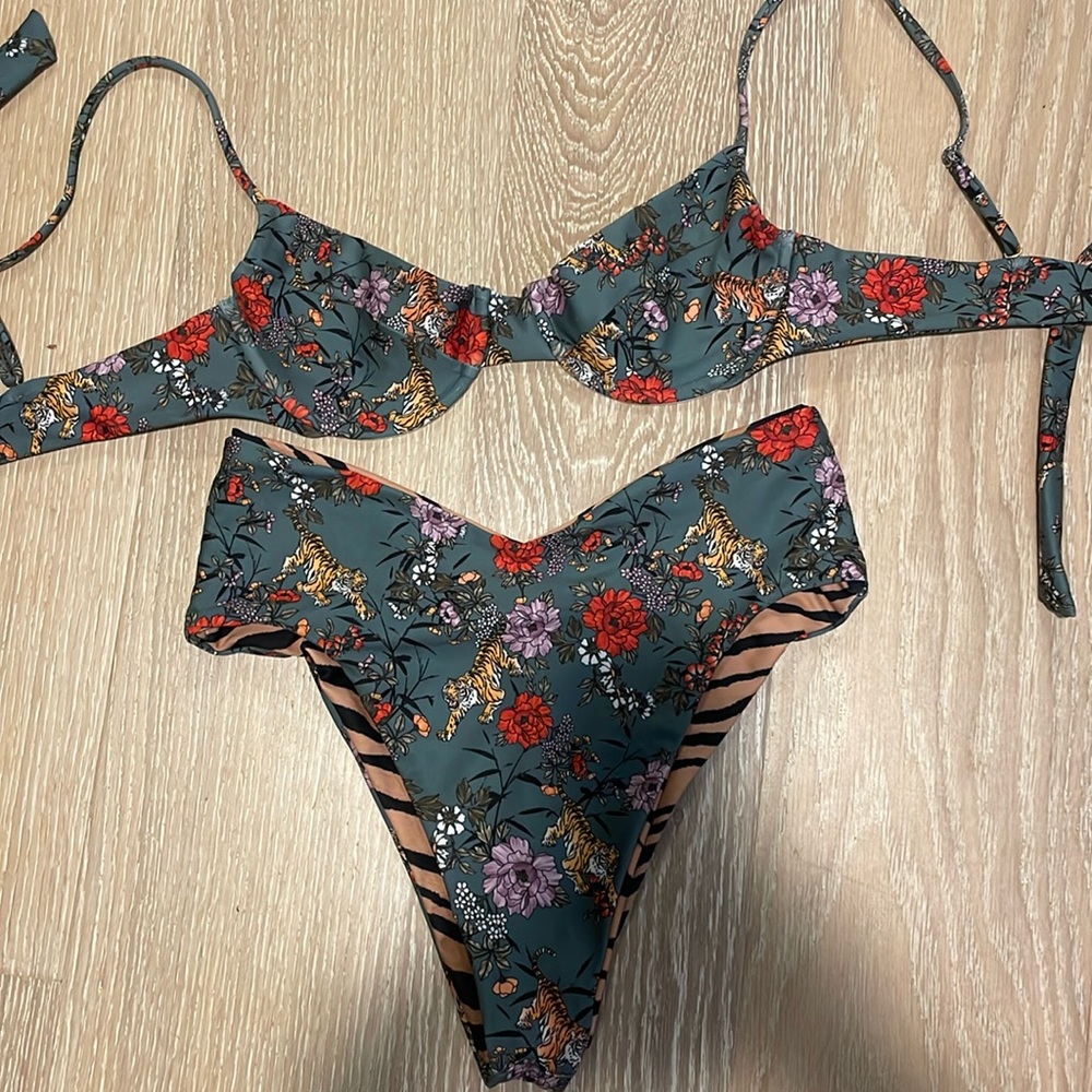 Skatie Underwire High Waisted Reversible Bikini Top & Bottom
